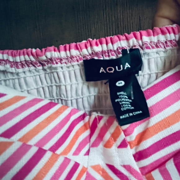 AQUA M, XL Striped Bustier Midi Dress - Exclusive Population Sundress  Smocked - Picture 8 of 16